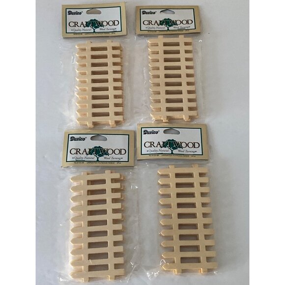 VTG Doll House Miniature Picket Fence Outside Village Decor Accessory Shadow Box - Picture 12 of 13